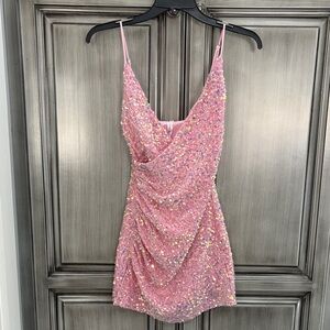 Lucy in the Sky Pink Sequin Mini Dress